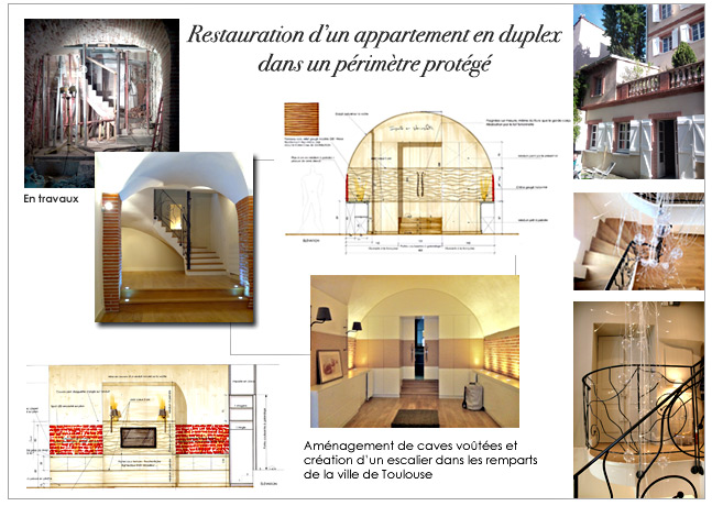 Architecture et décoration d'intérieur: Appartement en duplex 