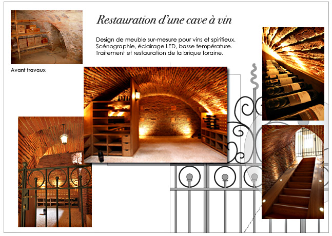 Architecture et décoration d'intérieur: Restauration d'une cave à vin