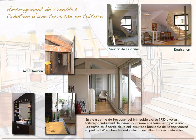 Architecture et décoration d'intérieur: Aménagement de combles